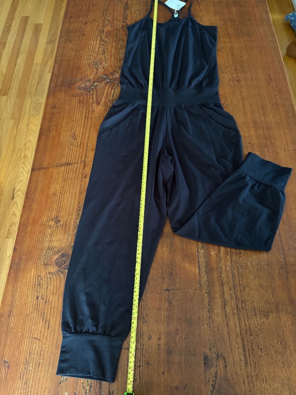 NWT Ripple Yoga Wear Cotton Jumpsuit Size Medium Black - Picture 8 of 14